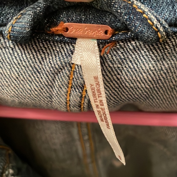 Free People Distressed Jean Jacket - Picture 4 of 5